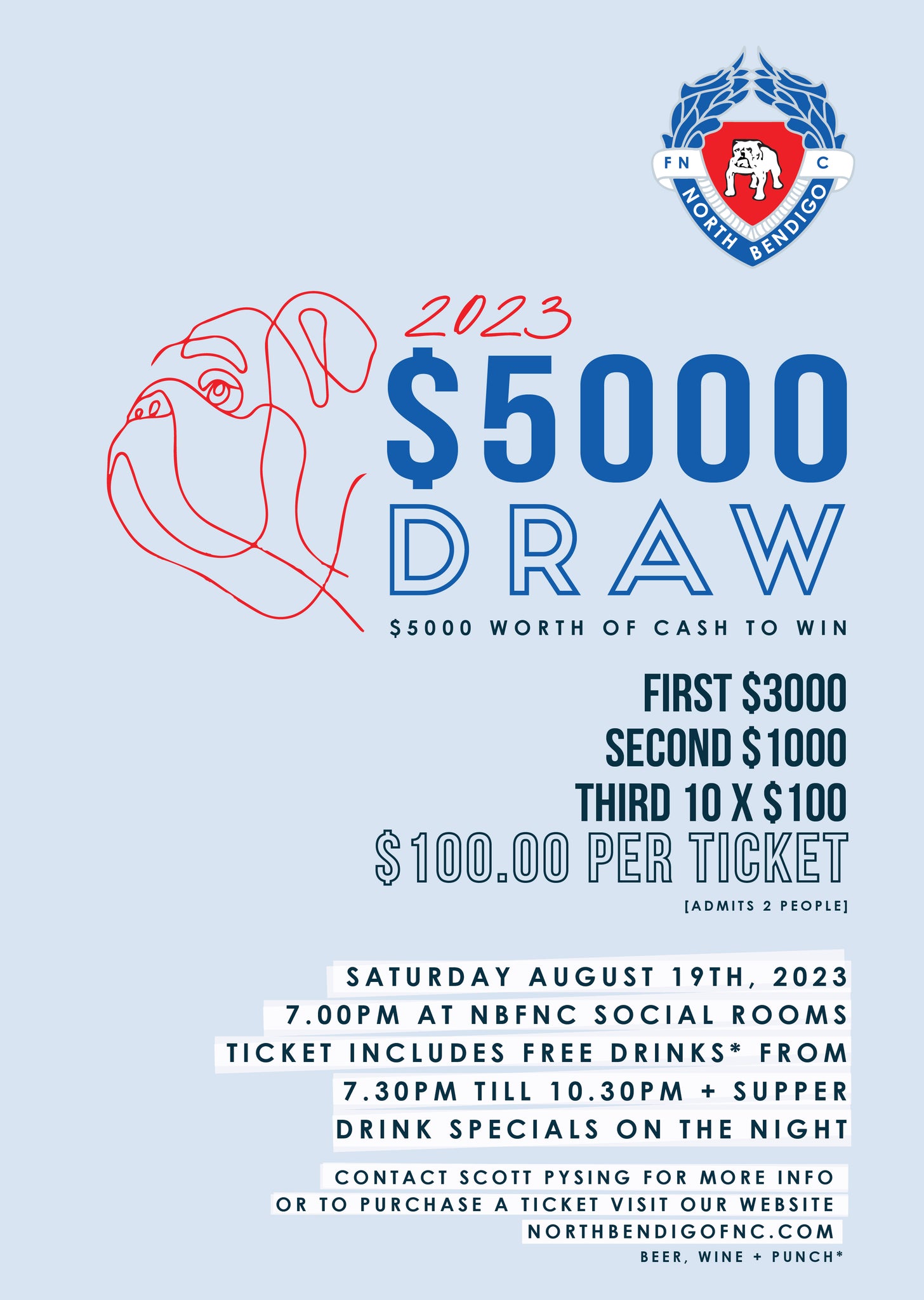 2023 $5K DRAW TICKET